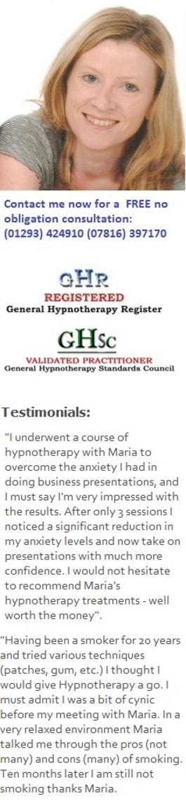 Profile picture for Hypnotherapy and NLP - Maria Hancock
