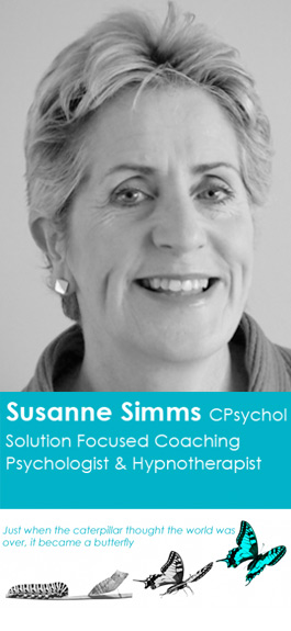 Profile picture for Susanne Simms Solution Focused Coaching Psychologist & Hypnotherapist