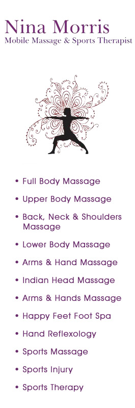 Profile picture for Nina Morris Mobile Massage and Sports Therapist