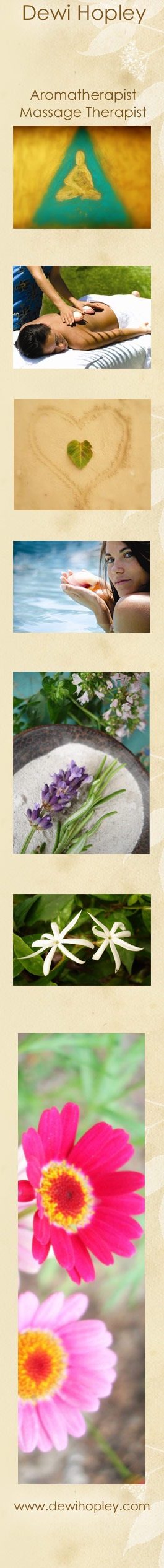 Profile picture for Dewi Hopley, Aromatherapist & Massage Therapist